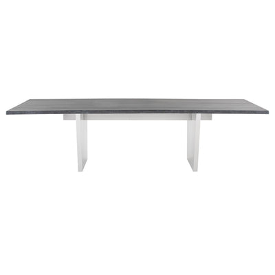 Bold Oxidized Gray Oak & Stainless Steel Conference Table (Multiple Sizes)