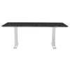 78" Elegant Executive Desk w/ Black Woodgrain Marble & Leg Options