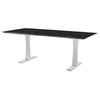 78" Elegant Executive Desk w/ Black Woodgrain Marble & Leg Options