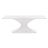 79" White Marble & Stainless Steel Executive Desk or Meeting Table