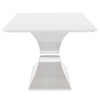79" White Marble & Stainless Steel Executive Desk or Meeting Table