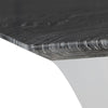 79" Black Wood Vein Marble & Stainless Steel Executive Desk or Meeting Table