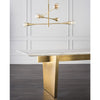 78" White Marble & Brushed Gold Executive Desk or Meeting Table