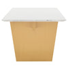 78" White Marble & Brushed Gold Executive Desk or Meeting Table