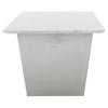 78" White Marble & Stainless Steel Executive Desk or Meeting Table