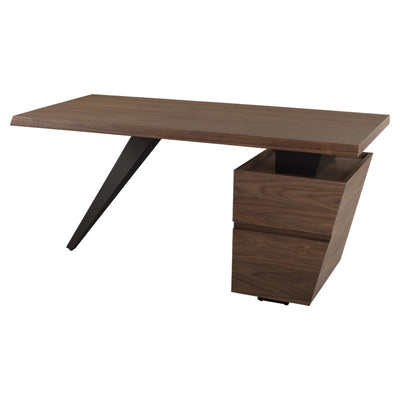 60" Unique Wood & Steel Office Desk