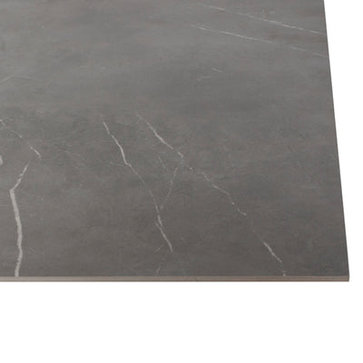 93" Silver Ceramic Conference Table with Beveled Base