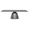 93" Silver Ceramic Conference Table with Beveled Base
