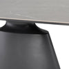 79" Conference Table in Silver Ceramic with Beveled Bottom