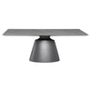 79" Conference Table in Silver Ceramic with Beveled Bottom