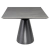 79" Conference Table in Silver Ceramic with Beveled Bottom