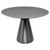 79" Silver Marble-Look Round Meeting Table