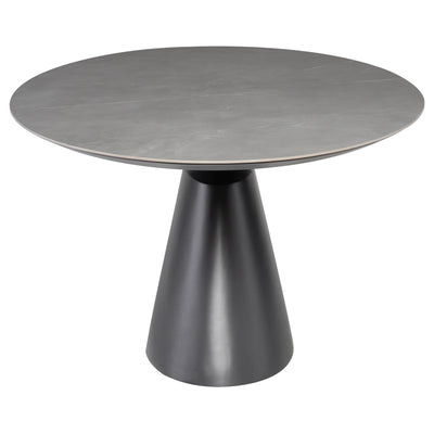 93" Silver Marble-Look Round Meeting Table