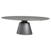 93" Silver Marble-Look Round Meeting Table