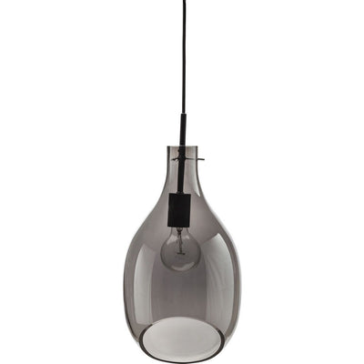 Gray Glass Pendant Light with Stylish Cutaway