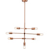 Adjustable Matte and Brushed Copper Pendant Light