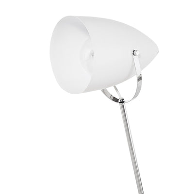 Stylish Matte White and Chrome Floor Lamp