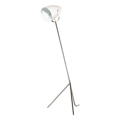 Stylish Matte White and Chrome Floor Lamp