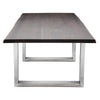 96" Modern Seared Oak & Stainless Steel Conference Table