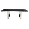 Eye-Catching 96" Stainless Steel & Oxidized Gray Conference Table