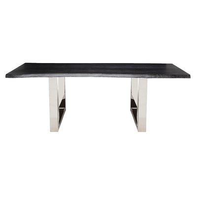 Eye-Catching 96" Stainless Steel & Oxidized Gray Conference Table