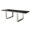 Chic 78" Stainless Steel & Oxidized Gray Executive Desk or Meeting Table