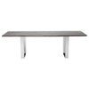 Regal Stainless Steel & Oxidized Gray Oak Conference Table (Multiple Sizes)