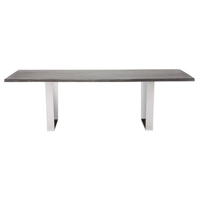 Regal Stainless Steel & Oxidized Gray Oak Conference Table (Multiple Sizes)