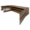 78" Chic Seared Oak Credenza w/ Horizontal Inlay of Steel