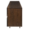 78" Chic Seared Oak Credenza w/ Horizontal Inlay of Steel