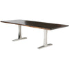 Stunning Seared Oak & Stainless Steel Conference Table (Multiple Sizes)