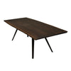 94" Solid Seared Oak Conference Table with Cast Iron Legs