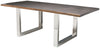 112" Modern Seared Oak & Stainless Steel Conference Table