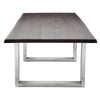 112" Modern Seared Oak & Stainless Steel Conference Table