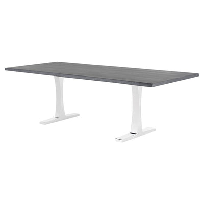 Oxidized Gray Oak & Stainless Steel Conference Table (Multiple Sizes)