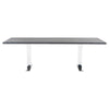 Oxidized Gray Oak & Stainless Steel Conference Table (Multiple Sizes)