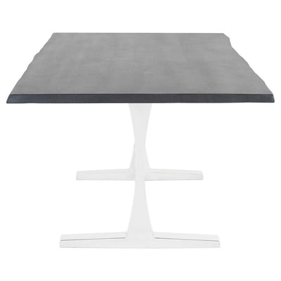 Oxidized Gray Oak & Stainless Steel Conference Table (Multiple Sizes)