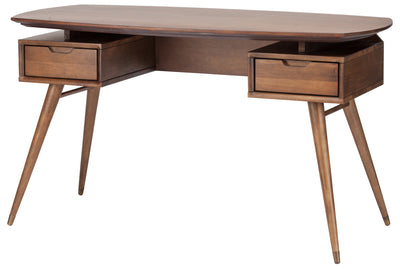 American Poplar 55" Hardwood Desk in Walnut Finish