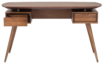 American Poplar 55" Hardwood Desk in Walnut Finish