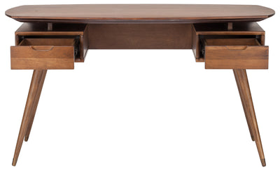 American Poplar 55" Hardwood Desk in Walnut Finish