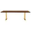 Stunning Seared Oak & Brushed Gold Conference Table (Multiple Sizes)