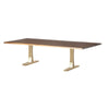 Stunning Seared Oak & Brushed Gold Conference Table (Multiple Sizes)