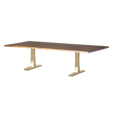 Stunning Seared Oak & Brushed Gold Conference Table (Multiple Sizes)
