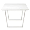 Gorgeous White Marble & Stainless Steel 79" Executive Desk