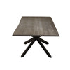 Oxidized Gray Oak & Matte Black Steel Conference Table w/ Live Edge