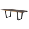 96" Chic Seared Oak Conference Table w/ Gold or Black Legs