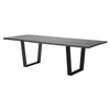 78" Chic Oxidized Gray Oak Executive Desk w/ Silver or Black Legs