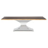 112" Eye-Catching Seared Oak & Stainless Steel Conference Table