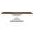 112" Eye-Catching Seared Oak & Stainless Steel Conference Table