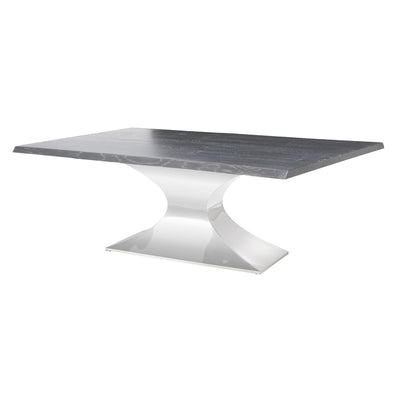 112" Eye-Catching Oxidized Gray Oak & Stainless Steel Conference Table